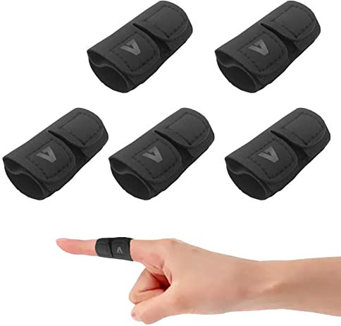 Fingerschiene, 5 Stück Atmungsaktive Fingerbandage Fingerschutz, Fingerstabilisator Fingerorthese für Sportverletzungen, Fingerstütze Schnappfinger Schiene für Linderung von Fingerschmerzen
