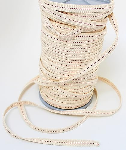 1 Meter Docht (12,5 Millimeter Breite) kompatibel mit Feuerhand Sturmlaterne Baby Special 276, passt exakt in den Flachbrenner, roter Kennfaden