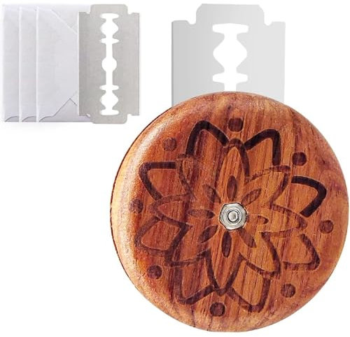 Kiuiom Lama Pane,Taglierina per Pane,Coltello da Pane,Coltello per Impasto Coltello da Panettiere con 5 Lame per Cuocere Intagliare Modelli di Pane Crudo Coltello per Segnare Modello Giglio