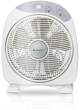 Aspes Ventilador de Suelo Gris AVS351200. 3 Velocidades, Temporizador de 60 min, 5 Aspas,