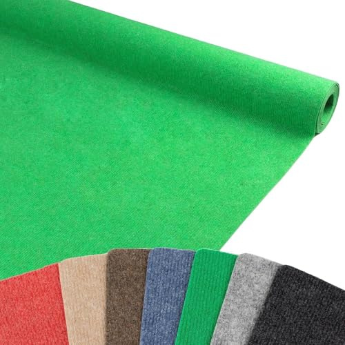 MadeInNature - Moqueta con aguja Malta, Moqueta de longitud y colores a elegir, verde 2 x 1 m, antifuego B1, moqueta para ferias, stands, eventos, salón...