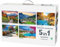 Landschafts-Puzzle-Set 5-in-1 mit Poster, 1000 Teile, Europäische Landschaften - Bayerische Alpen, Engelberg, Plitvicer Seen, Lago Maggiore, Kefalonia