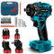 Set avvitatore a batteria compatibile con Makita 18 V, con 4 mandrini intercambiabili, strumento elettrico compatto e versatile per spazi ristretti, fai da te e professionisti