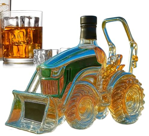 Whiskyflaskor – 3D-traktorglas | Kreativ karaff | vinbehållare | lätt att tvätta förvaring set prydnad | glasflaska dekoration för och bar