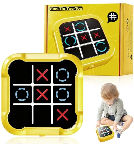 ONGNIUU Tic Tac Toe, Tris Elettronico, Trio Gioco da Tavolo Multifunzionale, Gioco Rompicapo Portatile Tre in Uno, Console di Gioco da Viaggio per Bambini e Adulti