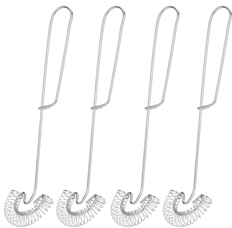 Spiralbesen, 4 Stück Edelstahl Schneebesen, Silber, 26 x 6,5 cm, Küchenhelfer zum Schlagen und Rühren