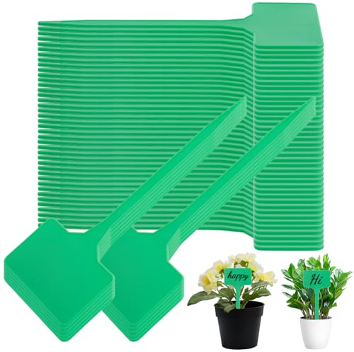 SOFPLATE 50 Pieza de Etiquetas Grandes para Plantas Marcadores de Plástico para Jardín Impermeables Tipo T para Plántulas de Jardín Etiquetas para Nombres de Flores para Plantas En Maceta Vegecuentos
