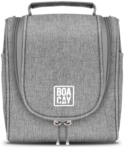 BOACAY Kleine Kulturbeutel für Damen, Herren & Kinder, Kulturtasche mit Henkel, Reise Kosmetiktasche zum Aufhängen, Schminktasche & Waschtasche