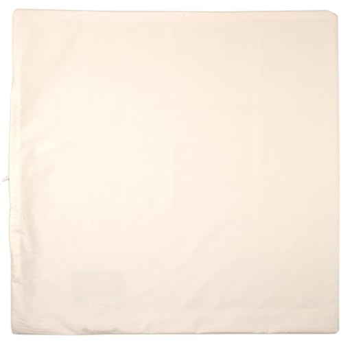 Organic Percale Ticking 50 x 50 cm with Zip Cover Ideal for Self-Filling of Cushion - Inner = Empty Cushion Cover - Contents: 1 Item