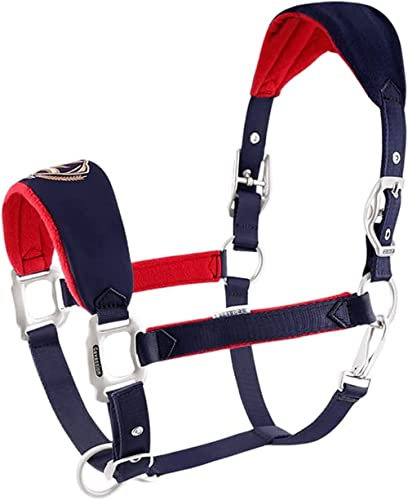 Unistrengh Halfter für Pferd gepolstertes Pferdehalfter Stallhalfter Fleece Elegant Weidehalfter verstellbar an Kinnriemen und Genickstück sicher & reißfest (XL)