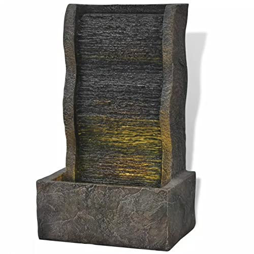 LAPOOH Fuente de Agua para Interior con luz LED poliresina, Fuentes De Agua para Decoracion Interior, Cascada De Agua Decorativa, Fuente Interior - 242354