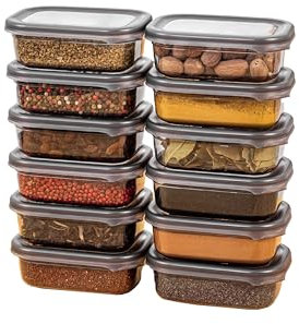 Viwares luftdichte Vorratsdosen mit Deckel | 12er Vorratsbehälter Set | BPA-FREI | Zur Müsli Mehl und Zucker Aufbewahrung | Praktische Aufbewahrungsbox Küche für alle Lebensmittel