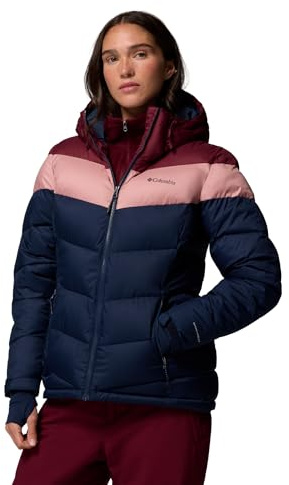 Columbia Women's Abbott Peak 2 Insulated Jacket, Ski Jacket, Collegiate Navy/Rich Wine/Eraser Pink, L