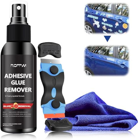 ROFPM Adhesive Remover, Sticky Stuff Remover, Sticker Remover, Sticky Label Remover, Grease Removal, Label Remover Spray for Remover Adhesive Labels and Adhesive from Various Surfaces Grapefruit 200ml