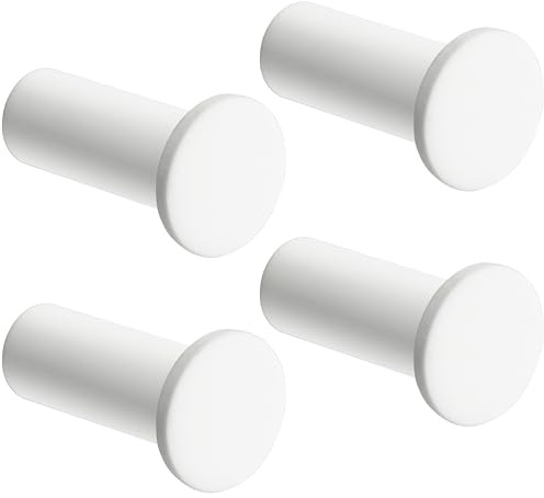 SAYAYO Ganci Accappatoio Bagno in Acciaio Inox Gancio Appendiabiti, 4 Pezzi Appendi Strofinacci Cucina Ganci da Parete Appendi Accappatoio Bagno Capacità Carico 15 kg, Bianco