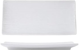 Vassoi in Ceramica per Sushi, Piatto da sushi lungo creativo in ceramica bianca pura, piatto rettangolare for snack, piatto da dessert for il tè del pomeriggio, piatto da sushi, piatto for la colazion