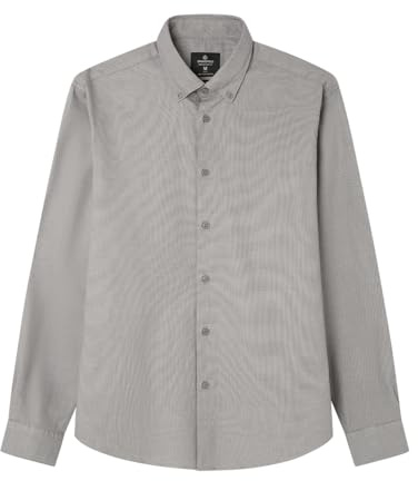 SPRINGFIELD Daily Structure Tricolor Shirt Camicia, Grigio, XL Uomo