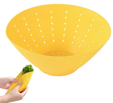 Per Lavare La Frutta | Scolapasta In Silicone Pieghevole - Setaccio Da Cucina E Per Lavare Verdura E Riso,Per Insalata Pasta Noodle Preparazione Cibo Aglio Casa Ristorante