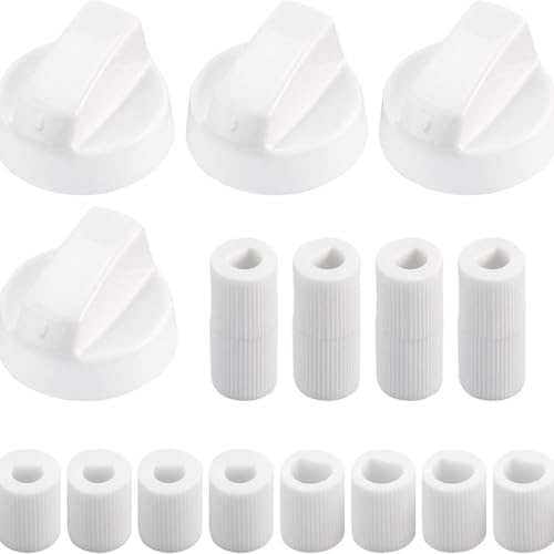 st knoppbrytare ersättnings set 6 mm 8 mm för perfekt för kök med delar och knopp storlek 4 6 mm och 8 mm rymma olika apparatspecifikationer (vit)