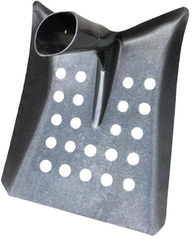 TOGEVAL Pala de Limpieza de Granja Resistente y Robusta de Metal Negro para Estiércol de Cabra y Vaca, Herramienta Práctica para Jardinería y Agricultura