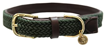 Kentucky Dogwear - Hundehalsband - Geflochtenes Nylon - Olivgrün - Größe S - 42cm