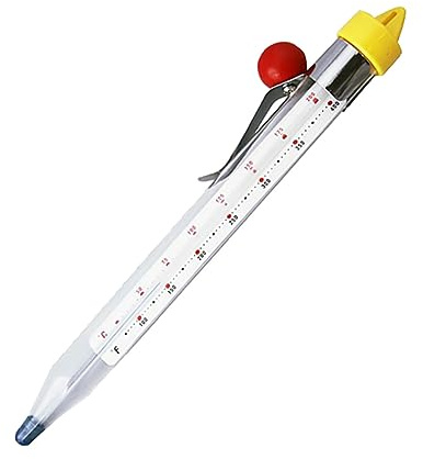 LIFKOME Termómetro Para Alimentos Para Hornear Jarabe De Azúcar, Práctico y Multiusos, Vidrio Resistente, Clip Para Ollas, Uso Cocina Profesional y Casera