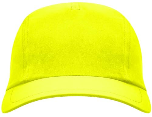 KINKIES Gorra Deportiva Unisex Ligera y Transpirable - Visera Fresca contra la Calor con Cierre Ajustable de Velcro (FR/ES, Letras, Talla única, Amarillo)