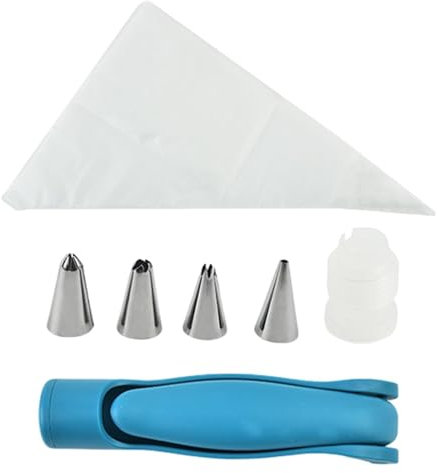 Kit di decorazione di cupcake, sacchetti per tubazioni e punte impostate,Kit di tubazioni a glassa liscia con sacchetti e punte della glassa - Strumenti di decorazione pratica, dessert e caramelle scu