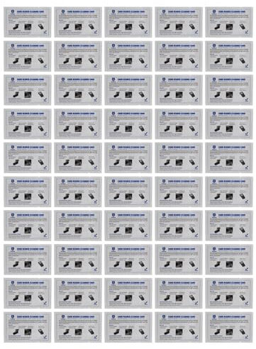 50pcs Kreditkartenleser Reiniger POS SWIPE Terminal Reinigungskarten für ATM -Maschinen -Kartendrucker