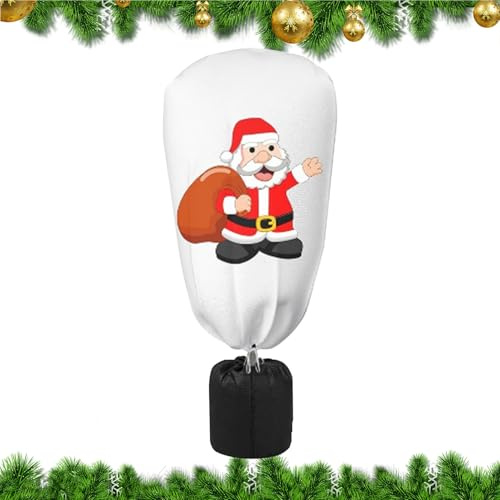 Yhsioaklo Fundas De Protección Anticongelante para Plantas,Funda Navideña para Exterior contra Frío y Heladas | Tela No Tejida Transpirable con Cordón y Cremallera para Arbustos de Bayas y Terraza