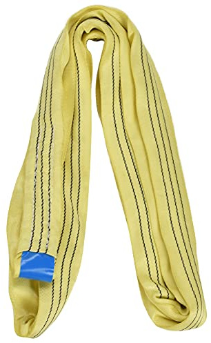 Cinghia di sollevamento per imbracatura rotonda, morbida, design infinito, resistente, capacità di 3 tonnellate, per macchine navali, trasporto portuale, giallo, 65 mm (o)