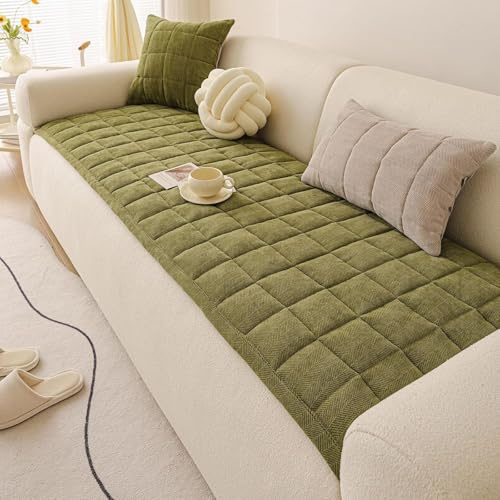 Sofftäcke 3-4 Sits Sofföverdrag L-form, Sofföverdrag För Hundar Soffkuddar Fönsterbrädemattor, Sofftäcke För Vardagsrum Möbelskydd Mjuk Hundmatta(Green,70cmx150cm/28x59in)