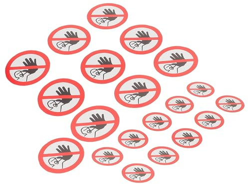STOBAZA 20pièces Lot de Autocollants Interdiction Entrée Ø Étiquettes Adhésives de Sécurité Durables Autocollants Avertissement Usine Résistants et Faciles à Poser sur Surfaces Lisses