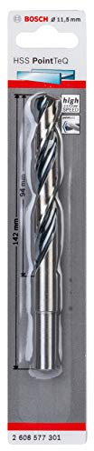 Bosch Professional PointTeQ HSS Twist Drill Bit (for Metal, Reduced Shank, 11.5 x 94 x 142 mm, Accessories for Drill Driver)