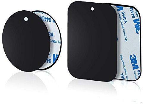 YIANERM 4 Paquetes de Placa de Metal Delgada para Soporte magnético para teléfono de Coche (2 Redondo y 2 rectangulares)