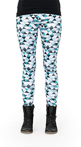 cosey - Farbige Motiv Leggings (Einheitsgröße) - (Mint Triangles)