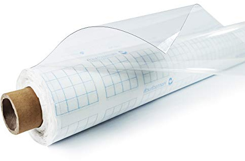 DecoMeister Pellicola Trasparente per Tavolo 130x150 cm - Protezione Tavolo PVC 0,1 mm Impermeabile e Antimacchia - Tovaglia Trasparente per Alimenti - Facile da Tagliare con Griglia di Precisione
