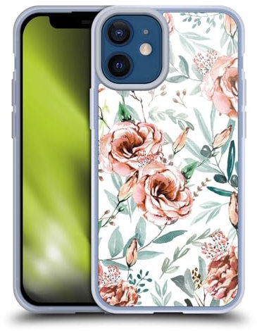 Head Case Designs Officially Licensed Anis Illustration White Bloomers Gel Case [Military Grade Protection] Compatible with Apple iPhone 12 Mini and Compatible with MagSafe