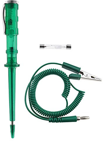 YINETTECH Testeur de Circuit Électrique de Voiture DC 6V/12V/24V avec Lampe d'essai de Pince Crocodile Câble Bobine pour Vérifier Tension Batterie Moto Véhicule