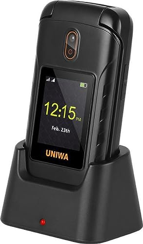 Lipa Uniwa V909T Senioren Telefon/Bluetooth/Kamera/Senioren Mobile/Mit SOS-Notfallknopf/Große Tasten/Größere Symbole/4G SIM/Dockingstation/Lauter Ton/FM-Radio/Bluetooth
