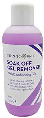 Cuccio Soak Off Gel Remover with Conditioning Oils 1 Litre, Purple