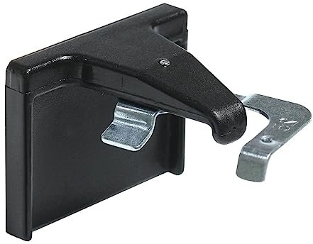 GARDINIA Kit de Supports adhésifs pour Stores, Plaques adhésives pour Montage sur châssis de fenêtre, 2 pièces, Plastique/métal, Noir