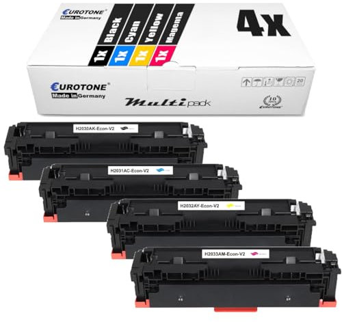 Eurotone W2030A -W2031A -W2032A -W2033A 415A Toner kompatibel für HP Color Laserjet Pro M454dw M45 M454dn (4er-Pack Multiset)