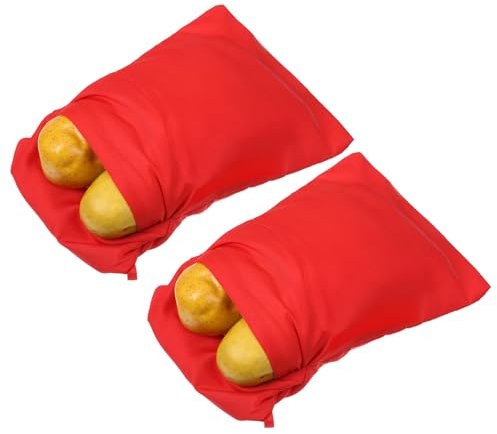 2 pezzi patate al forno a microonde borsa patate rosse in un sacchetto microonde patate espresso riutilizzabile al forno per cottura perfettamente cotto sacchetto