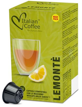 Italian Coffee 120 Capsule Tè Limone Compatibile con Nescafé Dolce Gusto