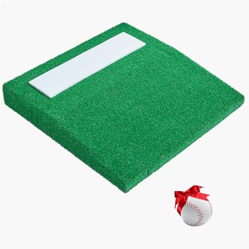 VEVOR Pitching Mound, Portable Baseball Pitcher's Mound, 31 in Indoor Outdoor Pitching Practice and Training Equipment, Softball Pitching Aids with Antifade Turf, Pitching Rubber, Carry Handle