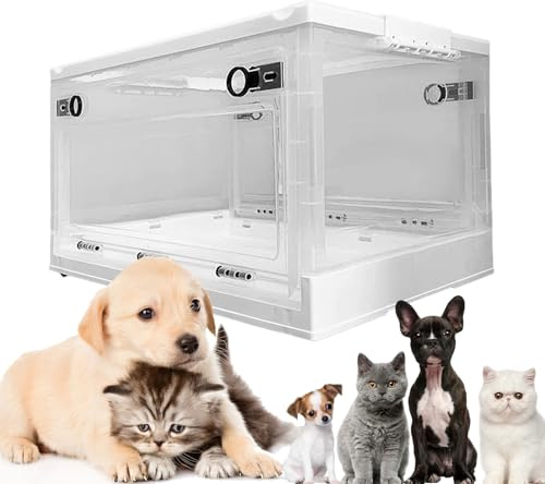 Scatola per Nebulizzazione per Cani e Gatti - Incubatrice per Atomizzazione per Ossigenoterapia per Cuccioli - Nebulizzatore per Tosse e Trattamento della Respirazione negli Animali Domestici