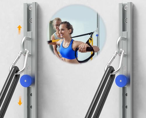 Automatic Locking Resistance Band Wall Mount System, Wall-Mounted Anchor Fitness Anchor - Adjustable, Multi-Functional, Home Gym Solution for Strength Training, Workout Goals | 100+ Exercises