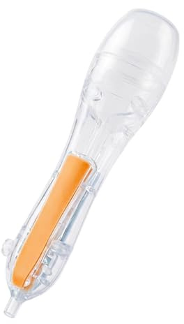 Tachiuwa Bead Pen Iron Bead Dispenser Transparent Body Convenient Christmas Press Type Melty Beads Pen for Kids Crafts Beading, Orange