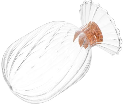 OFFIGAM Tarro de Cristal para Cerillas Transparente Tapa Resistente Humedad, Recipiente de Vidrio Decorativo Pequeño para Almacenamiento y Exhibición Hogar